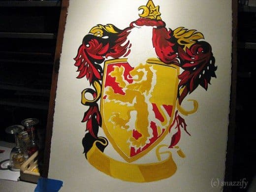 Gryffindor banner in progress