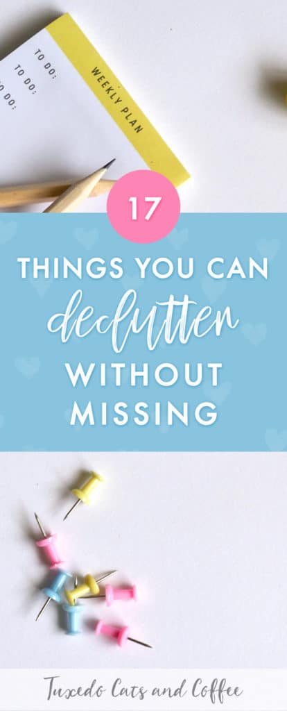 At the beginning of a decluttering journey, it can feel overwhelming to see how much stuff you have to go through, declutter, and possibly get rid of. One way to make the process easier and build up some small wins for yourself is to start by decluttering things that you won’t even notice. Here are 17 things you can declutter without missing.