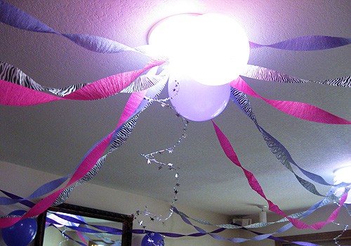 Pink and Purple Zebra Party Streamers