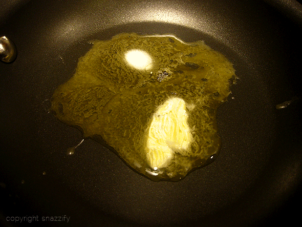 Melt butter in a pan