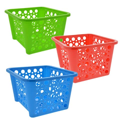 Colorful stacking baskets