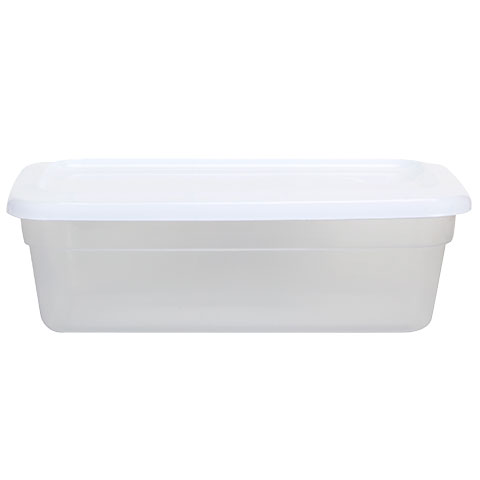 Clear plastic boxes with lids