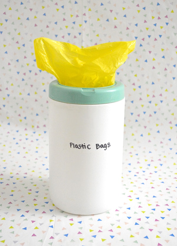 Plastic bag organizer