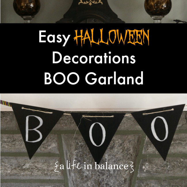 Easy Halloween decor boo garland