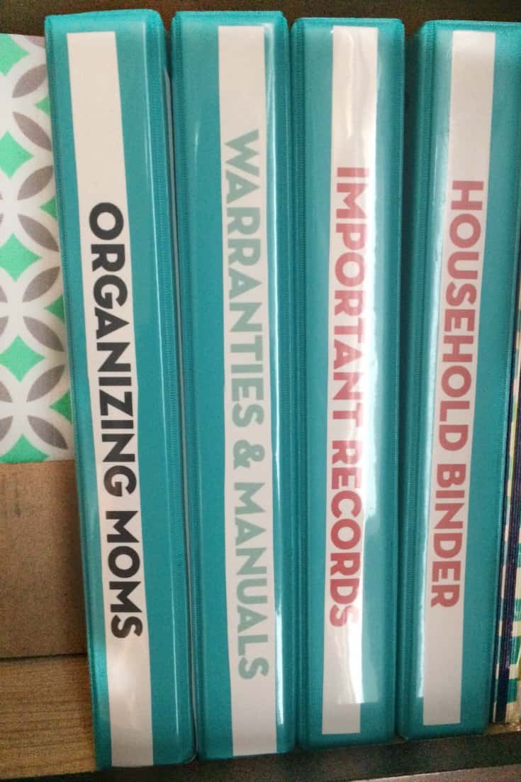 Organizing with binders