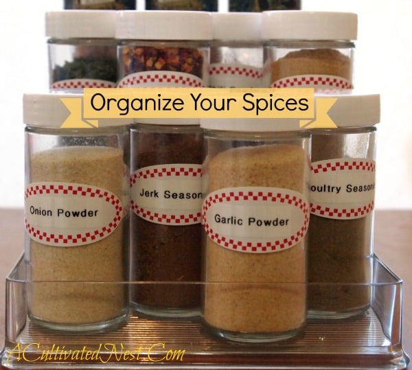 How to organize a spice cabinet