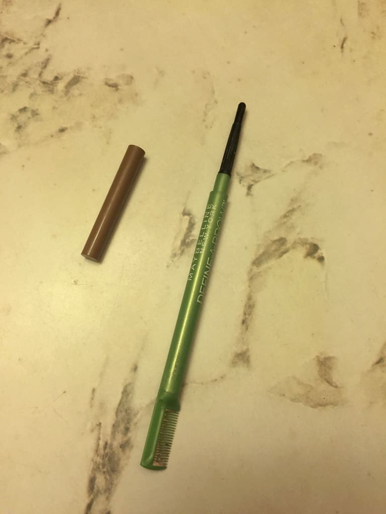 Used up eyebrow pencil