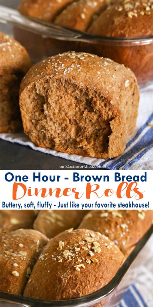 One hour brown bread rolls