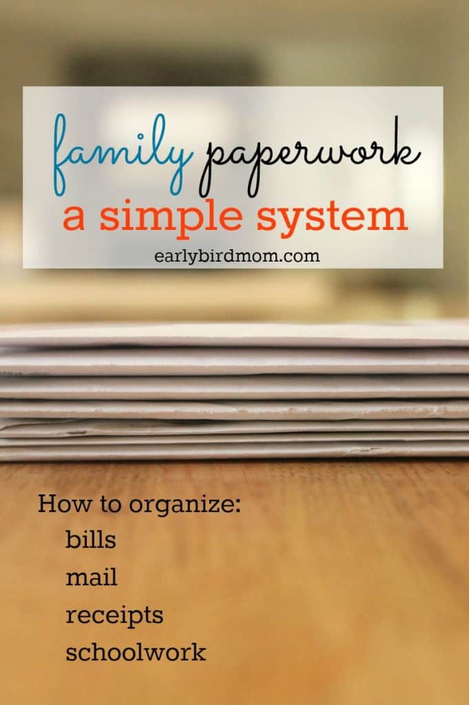 Family paperwork simple system