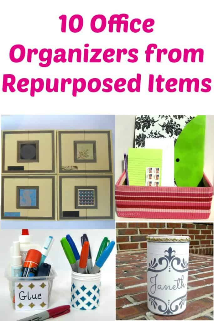 10 office organizers from repurposed items