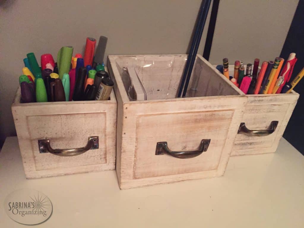 Upcycle planters into desk organizers