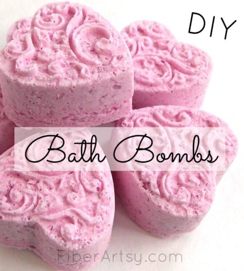 DIY floral heart bath bombs