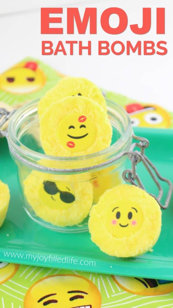 Cute emoji bath bombs