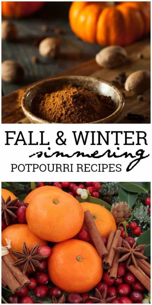 Fall and winter simmering potpourri recipes