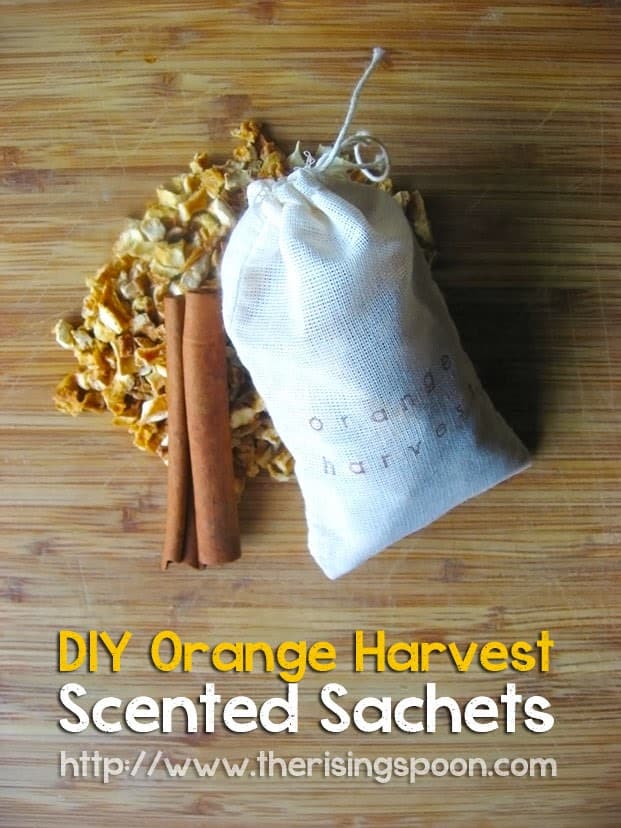 DIY orange harvest scented sachets