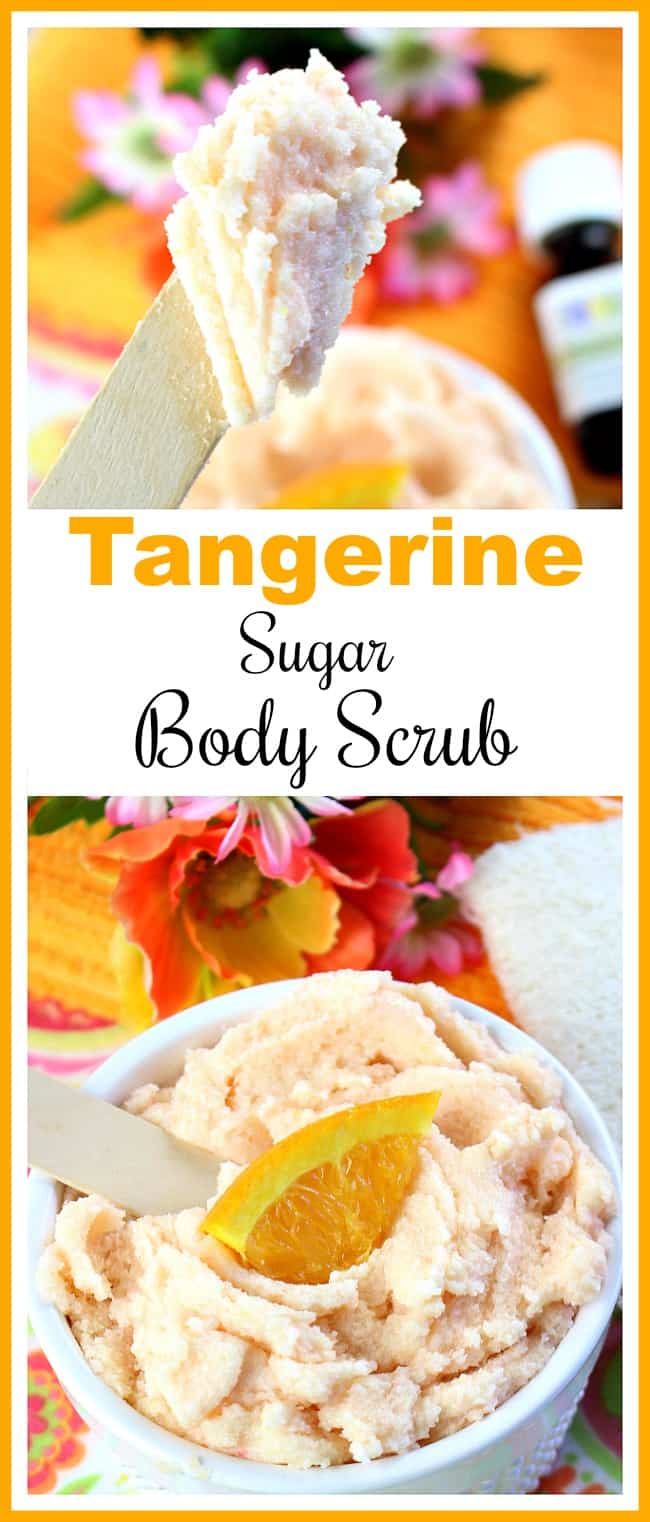 Tangerine sugar scrub