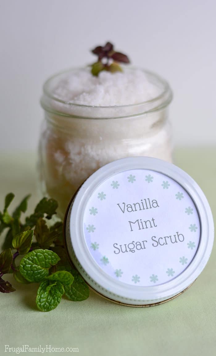 Vanilla mint sugar scrub