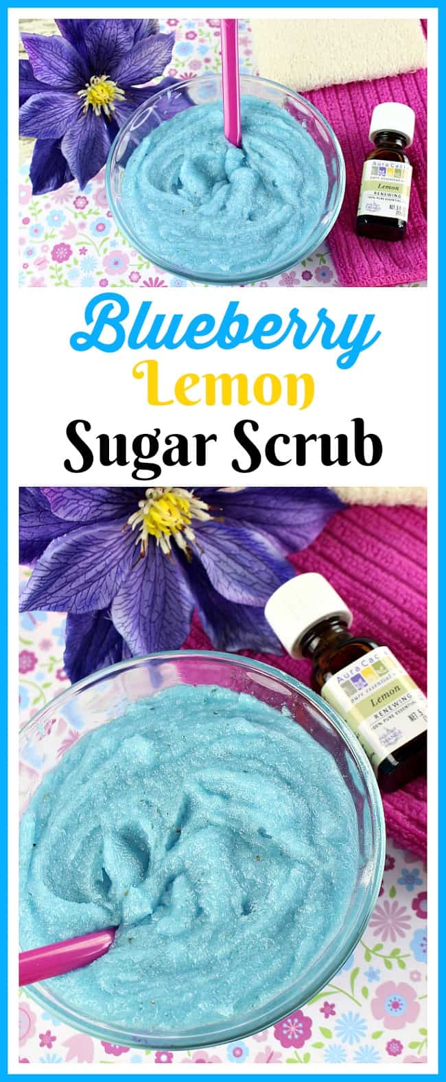 Blueberry lemon sugar scrub
