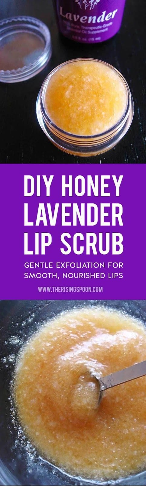 DIY honey lavender lip scrub