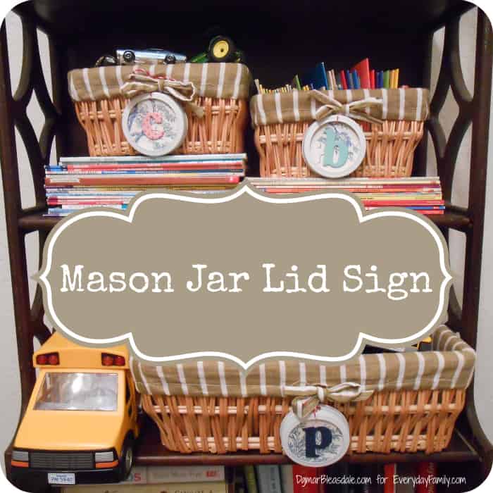 Mason Jar Lid Signs DIY Project