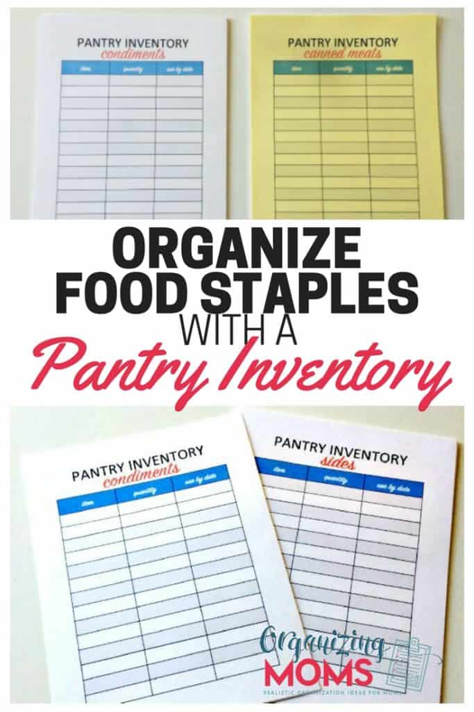Organize food staples with a pantry inventory