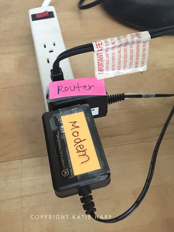 Labeling cords with names