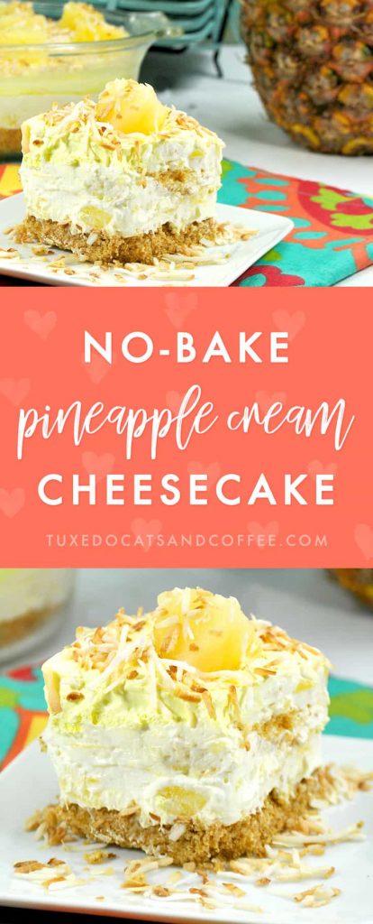 No-bake pineapple cream cheesecake