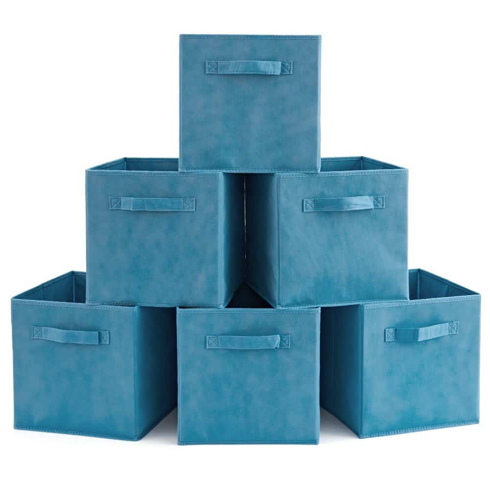 Fabric storage organizer cubes