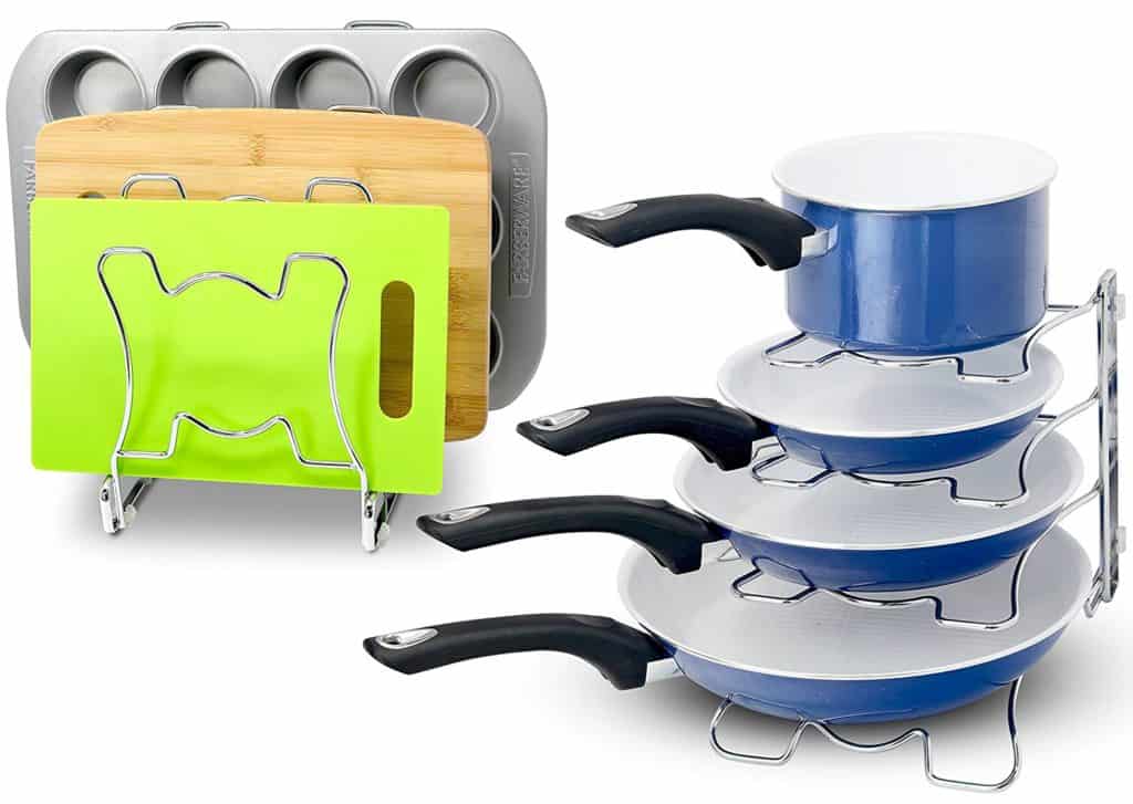 Pot and pan cookware racks