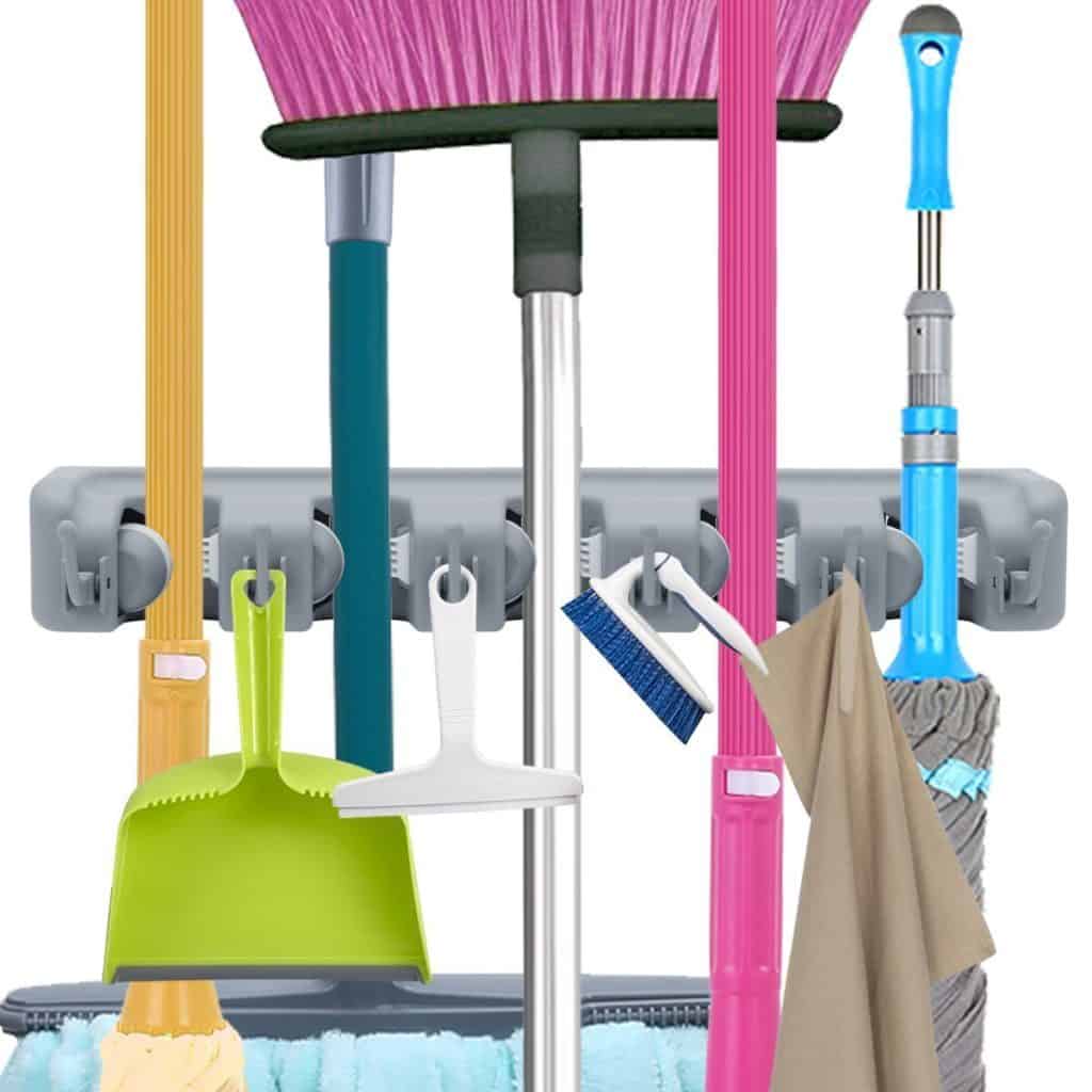 Mop and broom holder