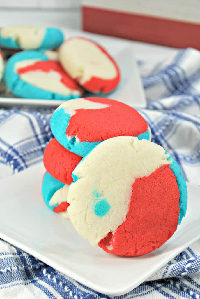 Finished patriotic cake cookies