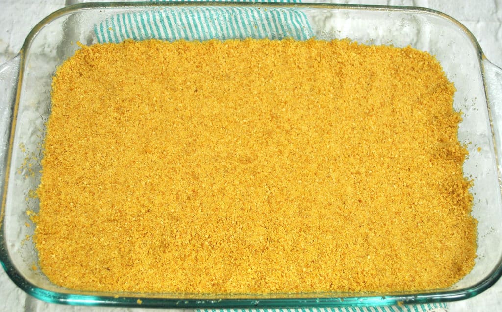 Press the graham cracker mixture into a baking dish