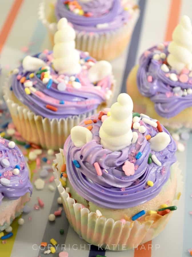 Unicorn cupcakes with ears