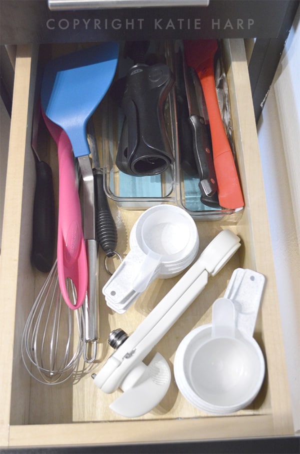 Organizing kitchen supplies