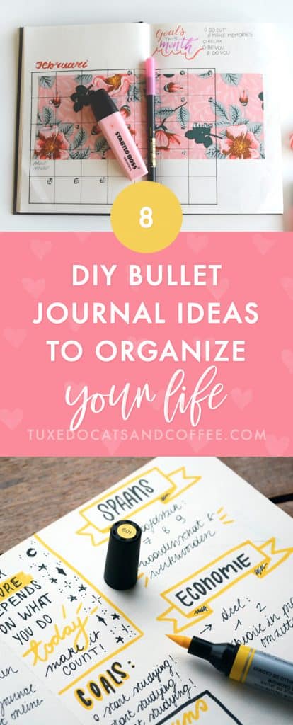 Bullet journaling is a fun way to plan and organize your days. Unlike a traditional planner, you get to be creative and literally create the pages as you go, as simply or artistically as you'd like. Here are 8 bullet journal ideas to organize your life.