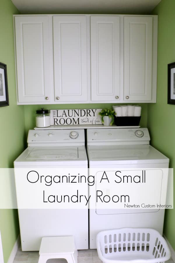 Organizing a small laundry room