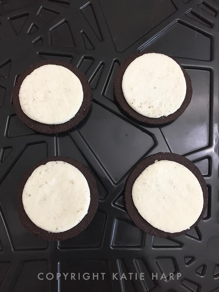 Oreos separated in half