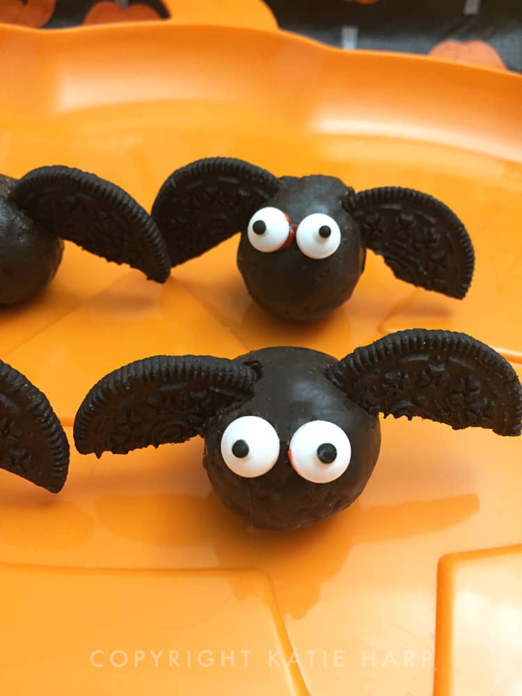 Donut bats with candy eyeballs